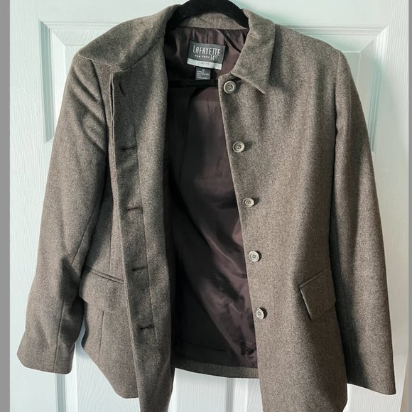 Lafayette New York Vintage Brown Tweed Blazer - Picture 4 of 6